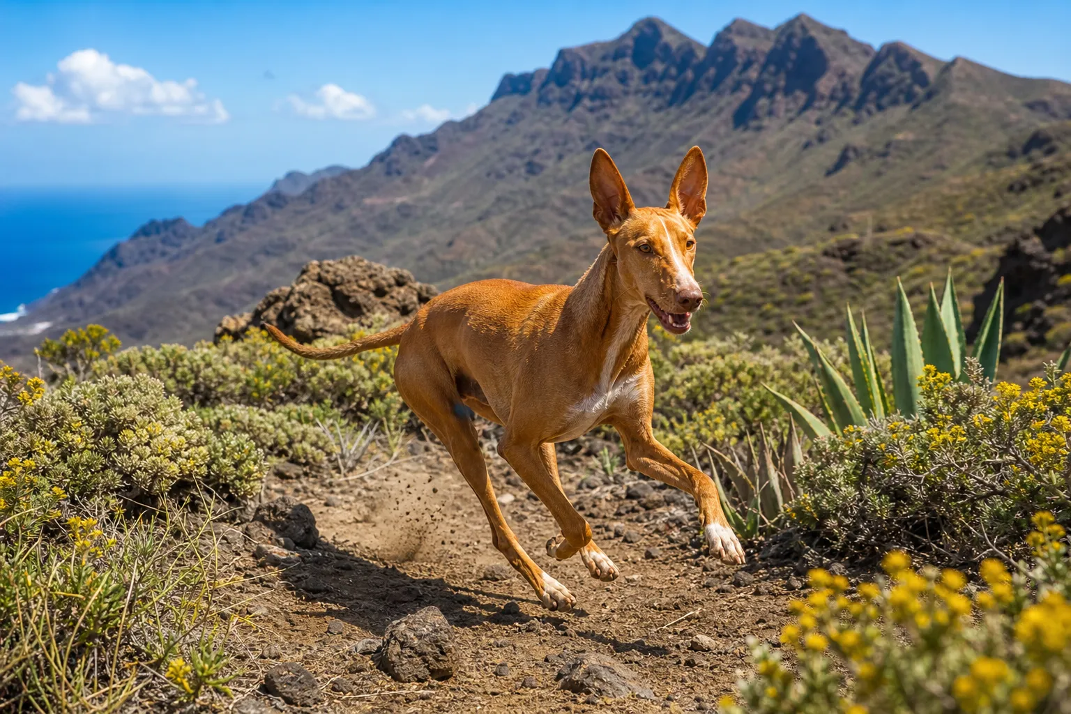 Podenco canario – den energiska äventyrshunden från Kanarieöarna illustration